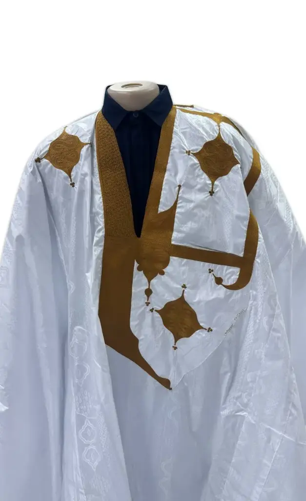 getzner blanc  – boubou 10m avec pantalon 1672