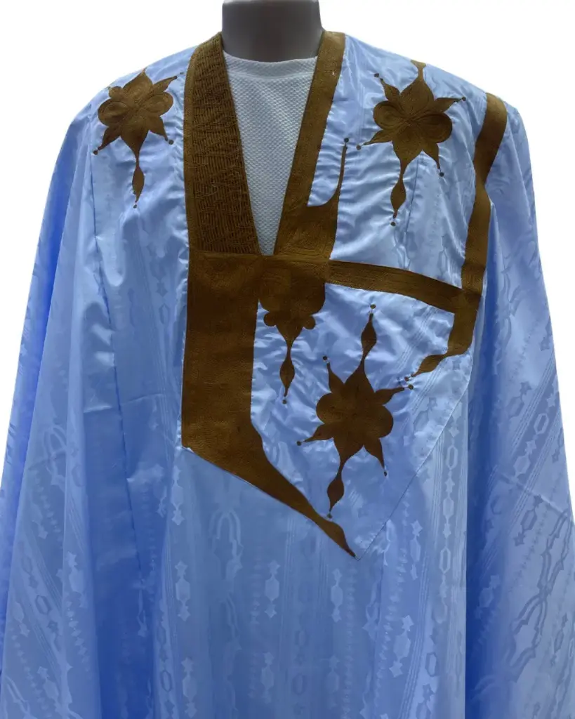 getzner bleu ciel  – boubou 8m avec pantalon 1701