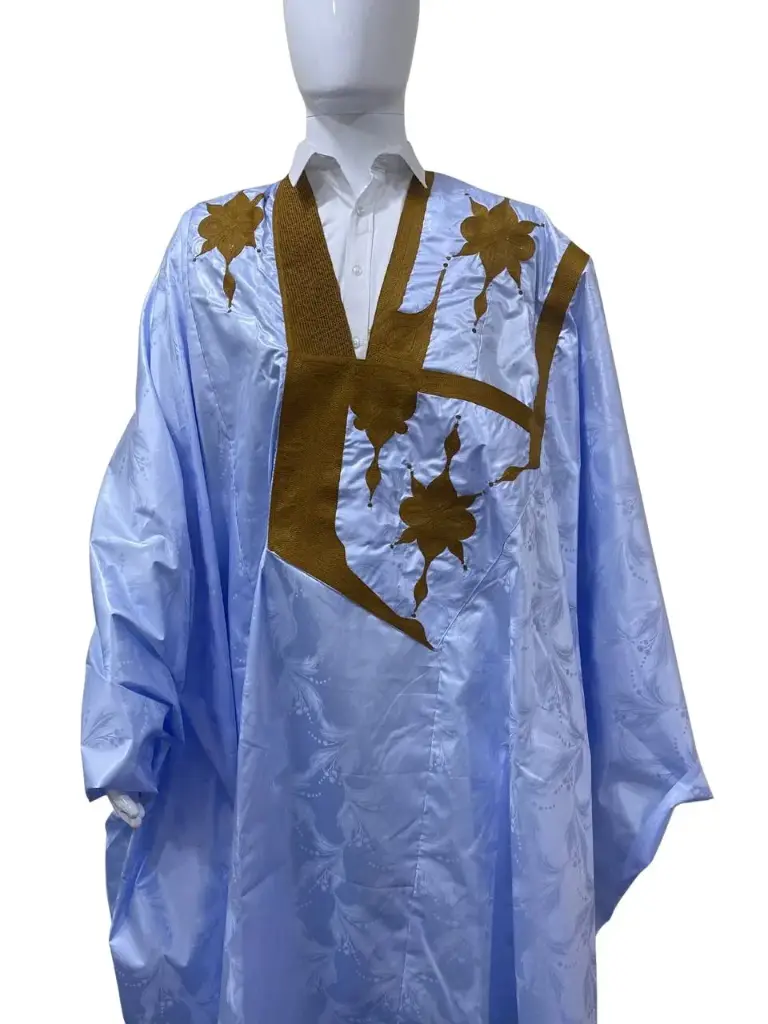 getzner bleu ciel  – boubou 8m avec pantalon 1701