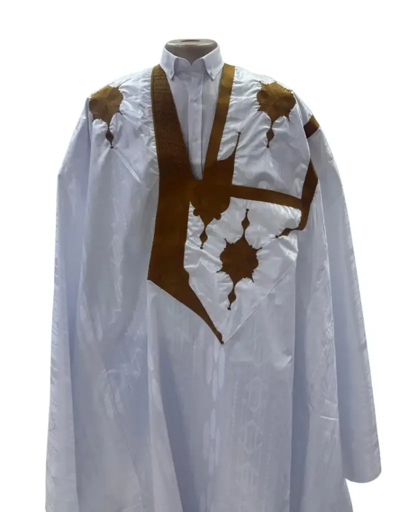 getzner blanc  – boubou 10m avec pantalon 1673