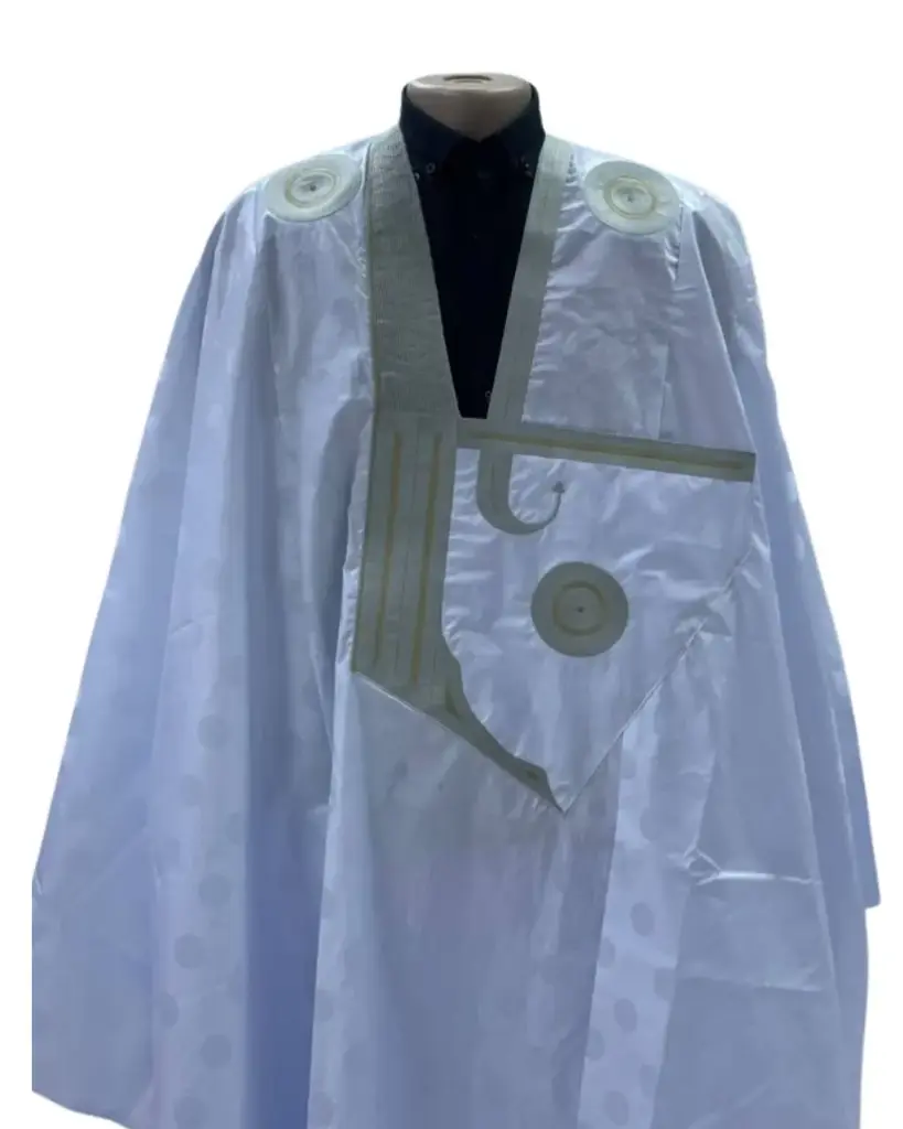 Azbi blanc – boubou 8m avec pantalon lihbayl 1041 