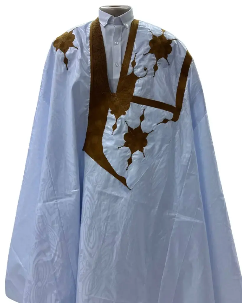 Azbi blanc – boubou 10m avec pantalon 1503