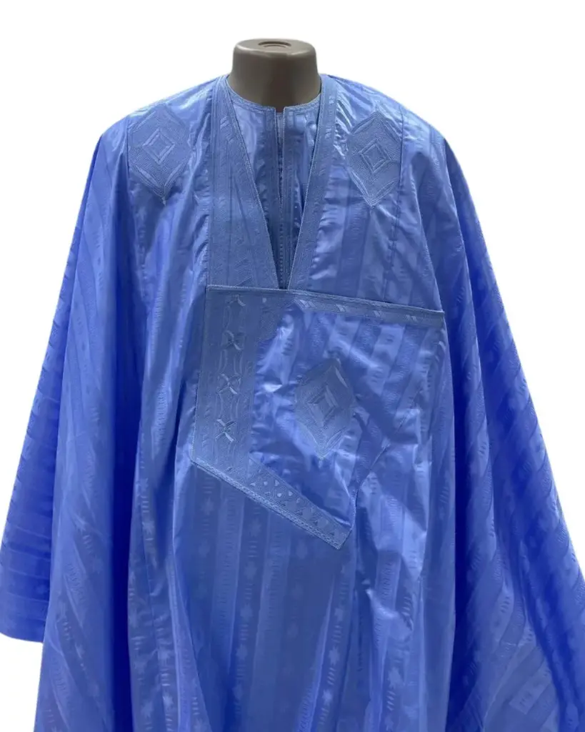 getzner bleu éclair  – boubou 8m an ssamble 1861