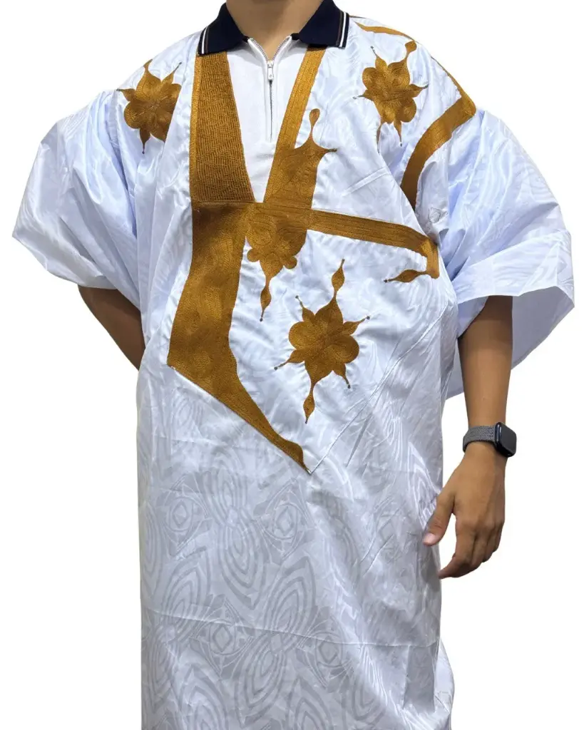 Azbi blanc – boubou 10m avec pantalon 1501