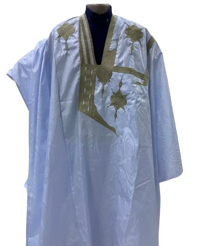 Azbi blanc –boubou 8m avec pantalon 1005