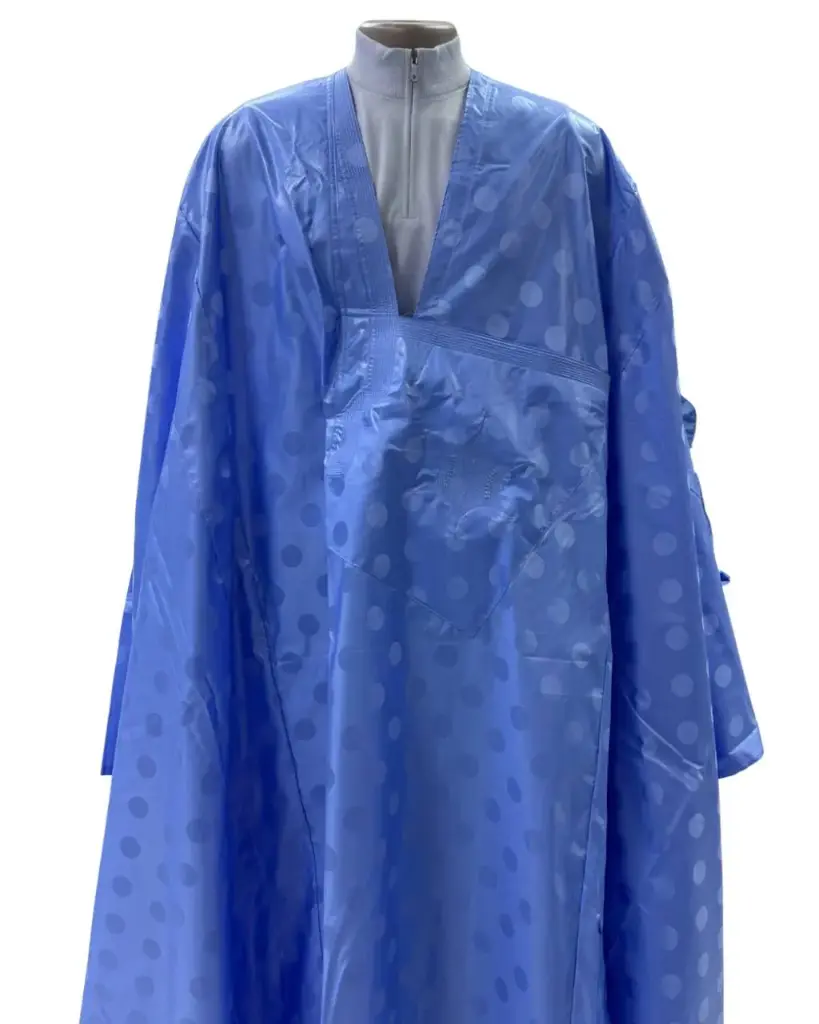  Azbi  bleu eclair  – boubou 10m avec pantalon simple ,1471