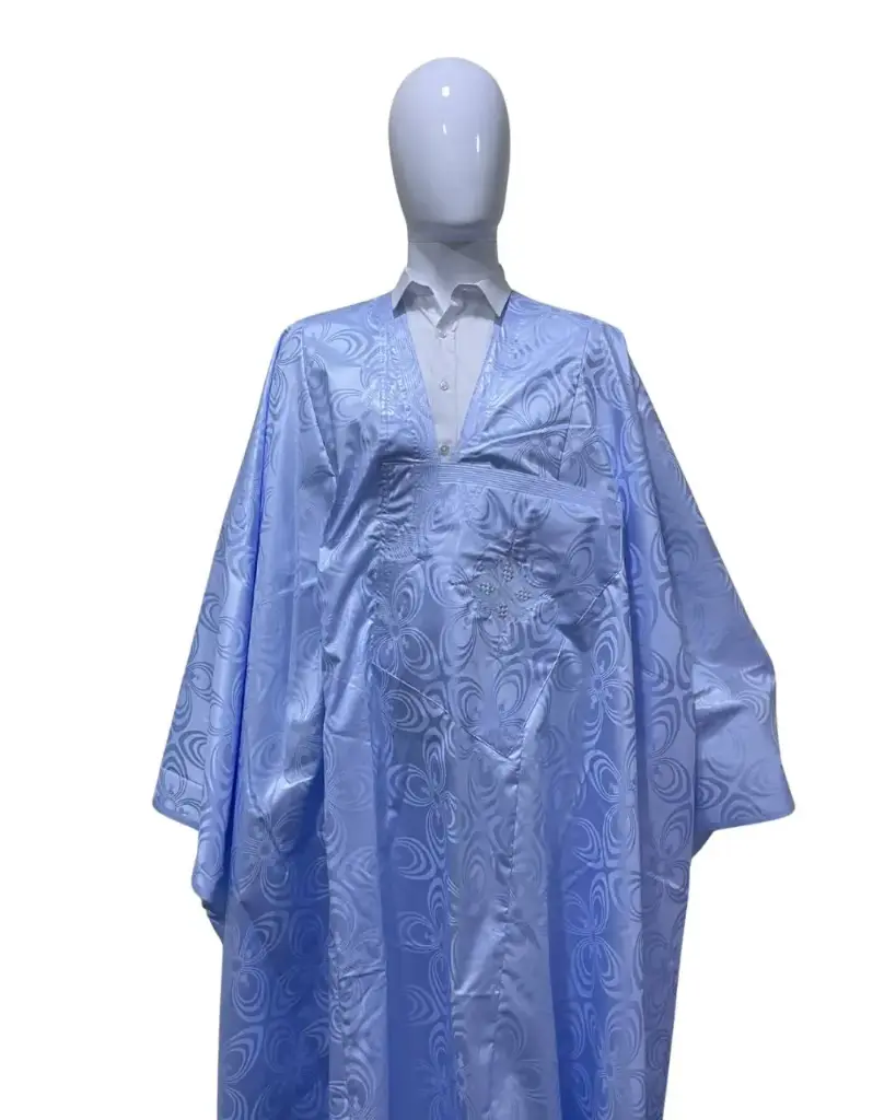 getzner bleu ciel  – boubou 8m avec pantalon simple 1731