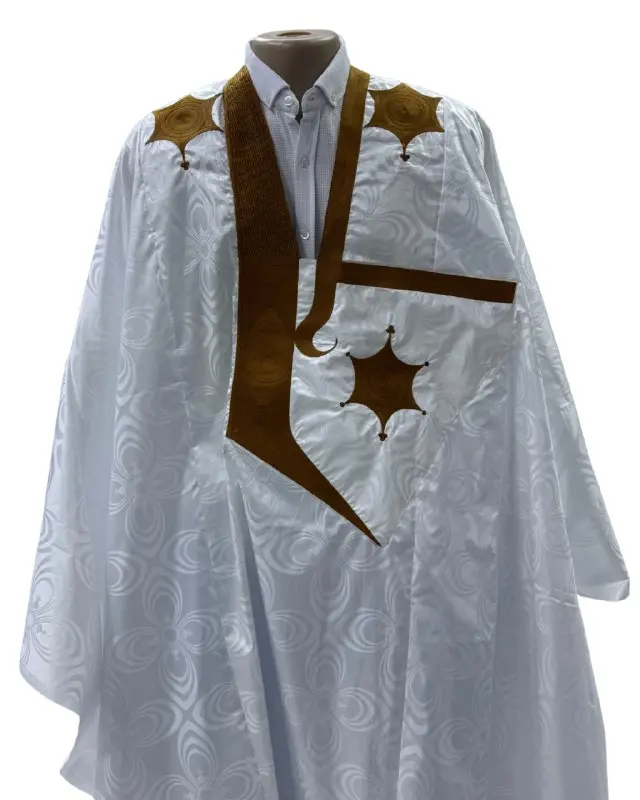 getzner blanc  – boubou 8m avec pantalon lhbayl 1652