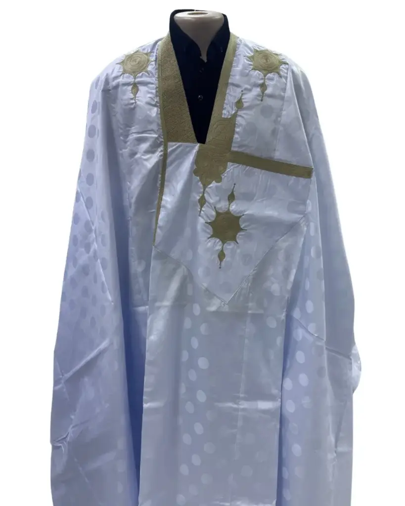 بزاه التيسير أبيض دراعة 8م بانتلوه مخيط 001