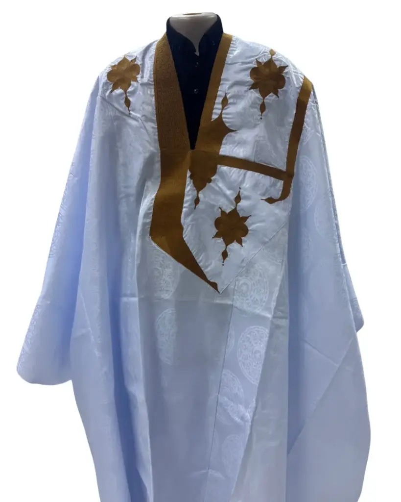 بزاه الوزير أبيض دراعة 8م بانتلوه مخيط 003