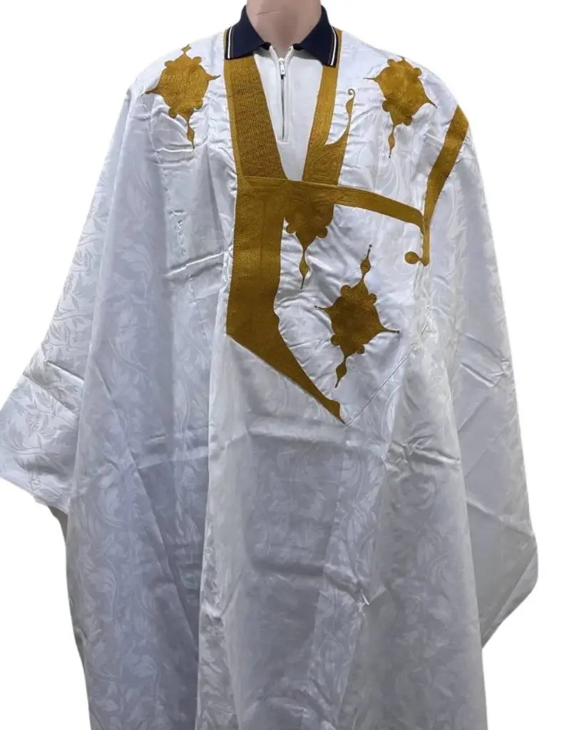 بزاه النجم أبيض دراعة 8م بانتلوه مخيط 001