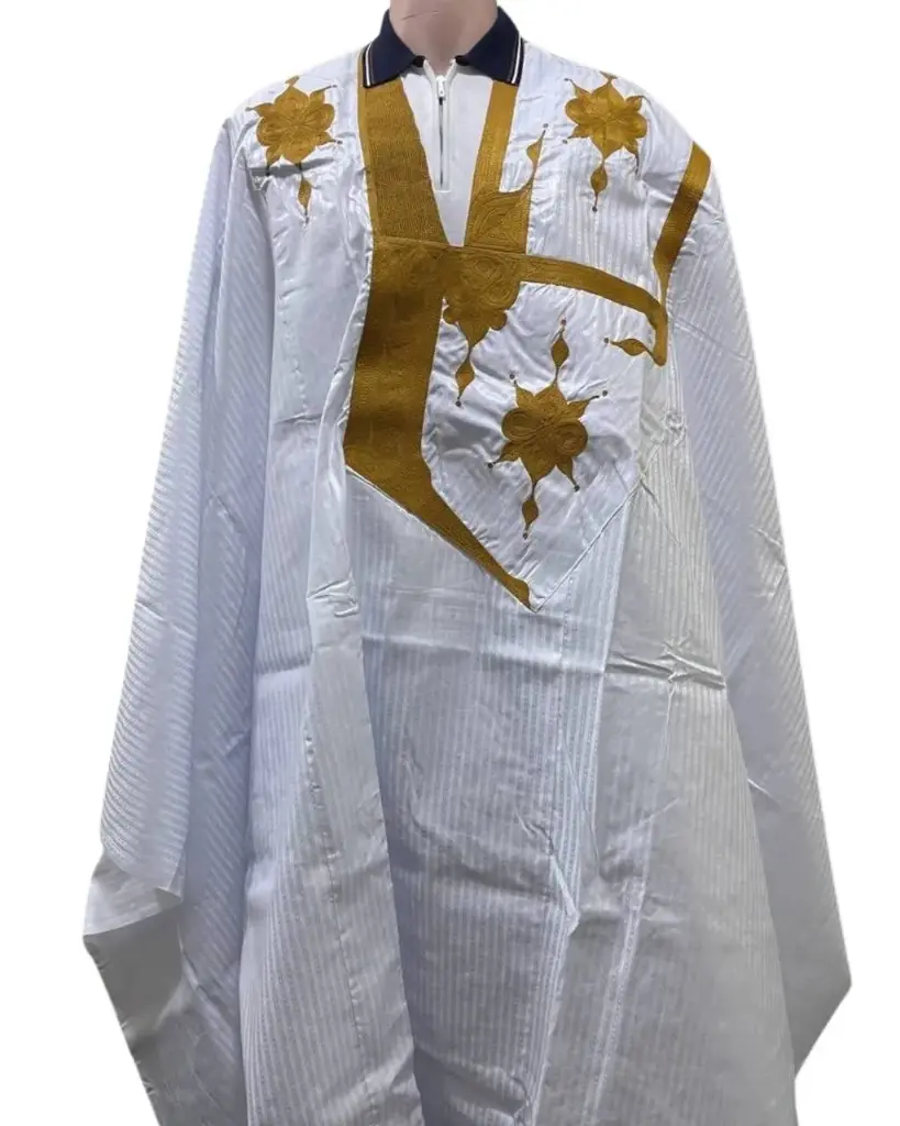 بزاه النجم أبيض دراعة 8م بانتلوه مخيط 002