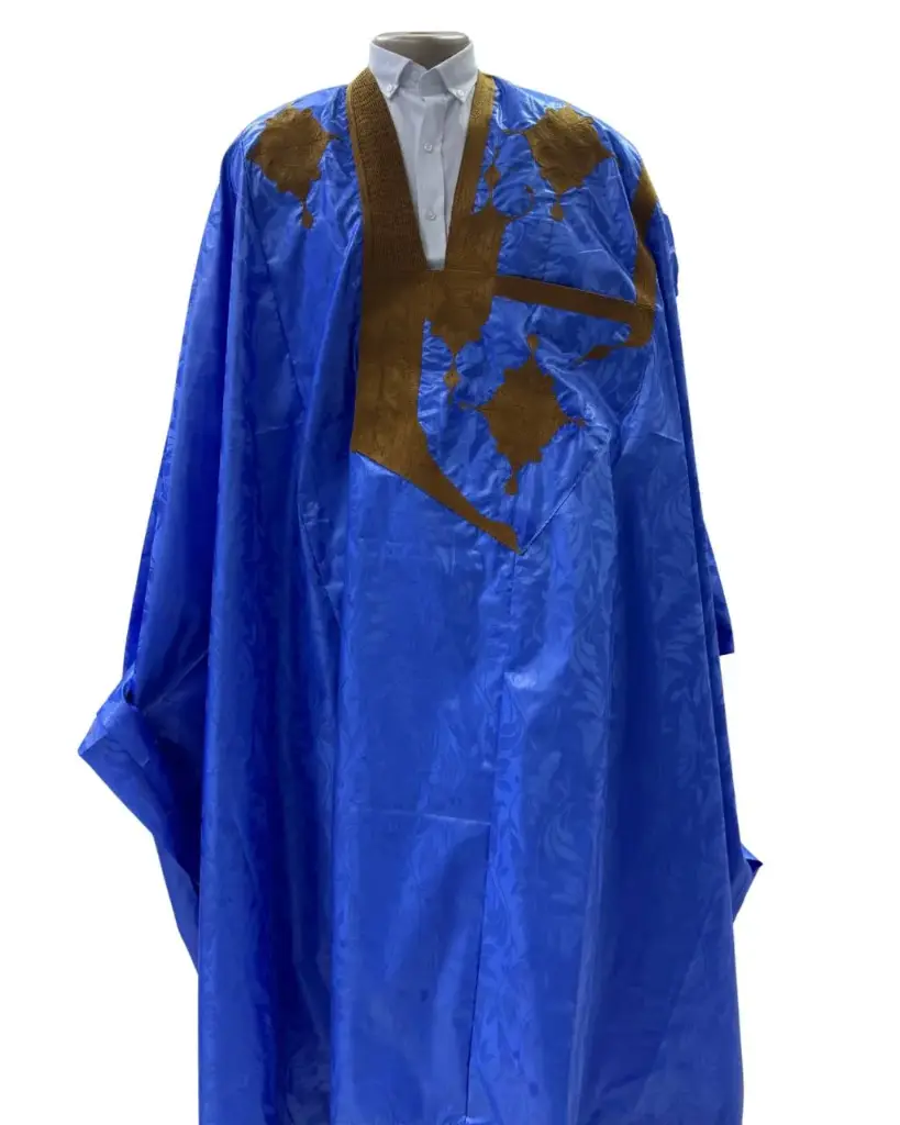 Azbi  bleu fonce  – boubou 8m avec pantalon 1310