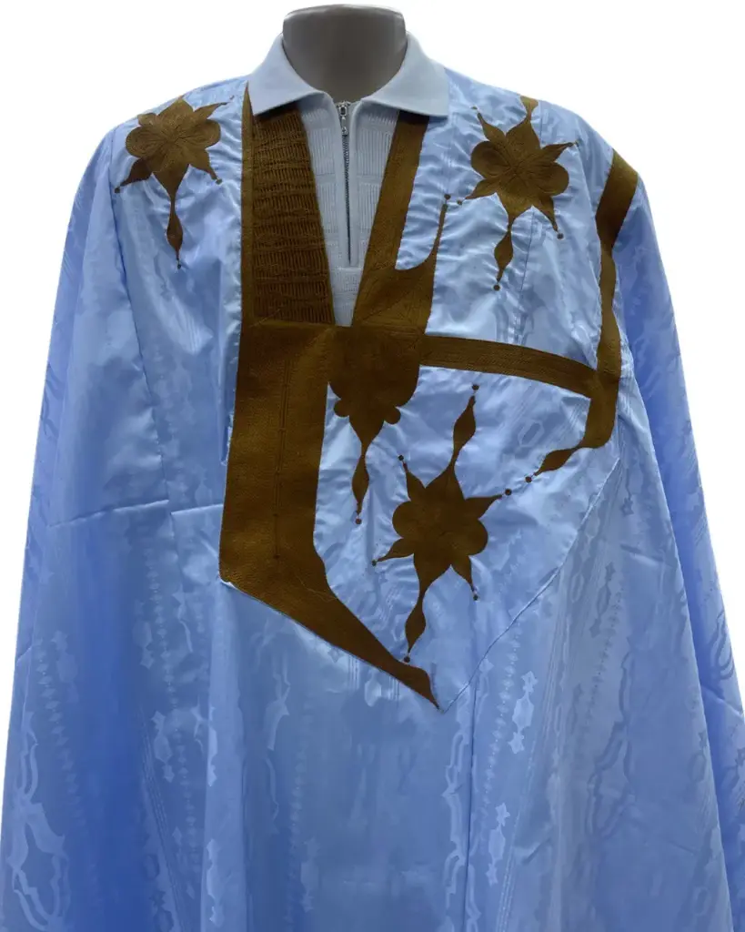 getzner bleu ciel  – boubou 8m avec pantalon 1702