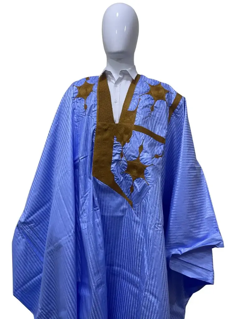 fussenegger bleu eclair – boubou 8m avec pantalon  001