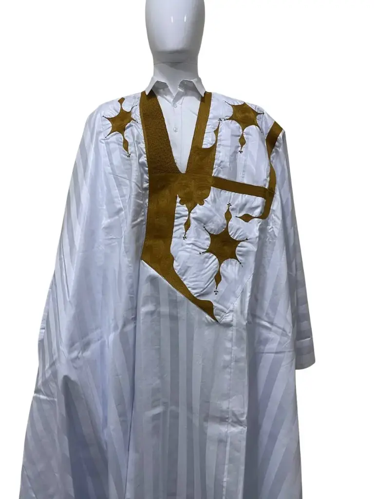 fussenegger blanc  – boubou 8m avec pantalon 001