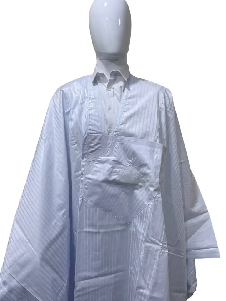 fussenegger blanc  – boubou 8m avec pantalon simple 002