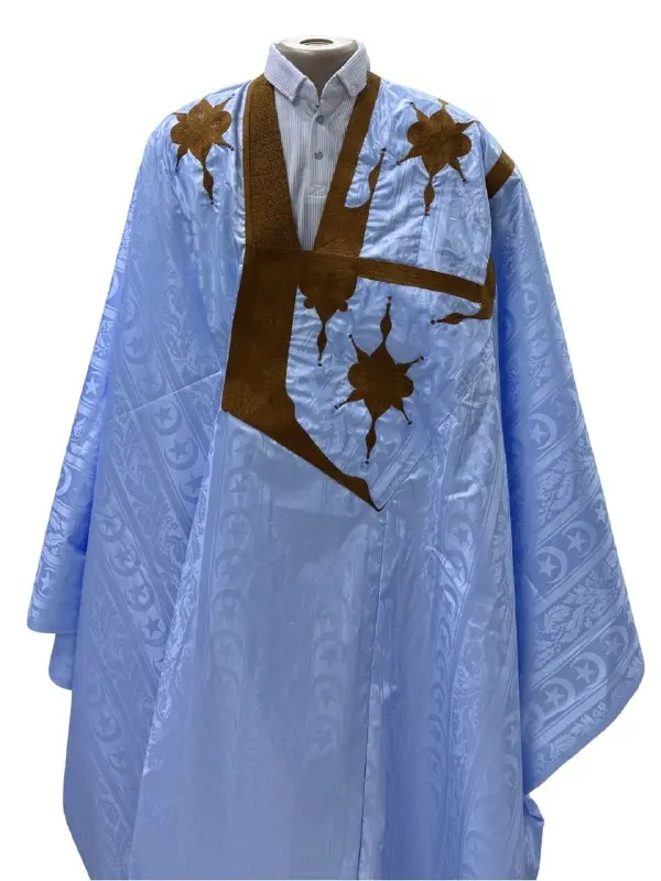 Azbi  bleu ciel  – boubou 8m avec pantalon 1104