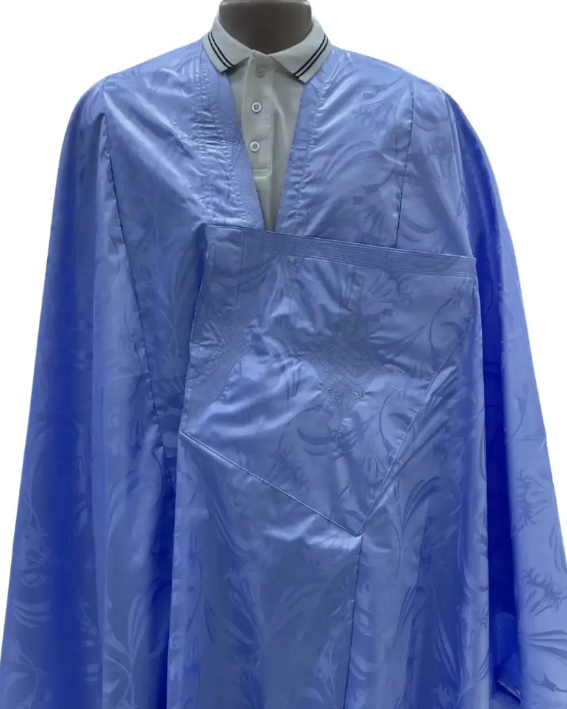 getzner bleu eclair  – boubou 8m avec pantalon simple 1831