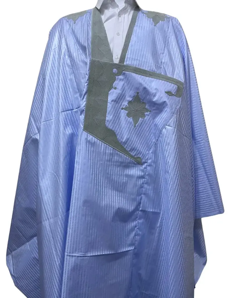 Azbi  bleu ciel  – boubou 8m avec pantalon 1115