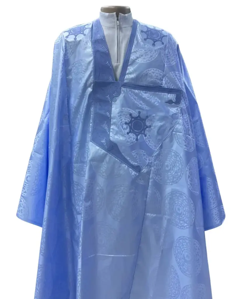 Azbi  bleu ciel  – boubou 8m avec pantalon 1112