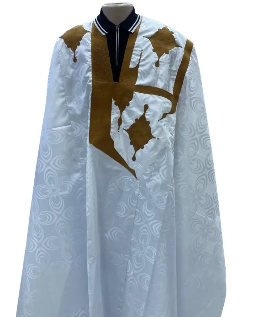 getzner blanc  – boubou 8m avec pantalon 1615