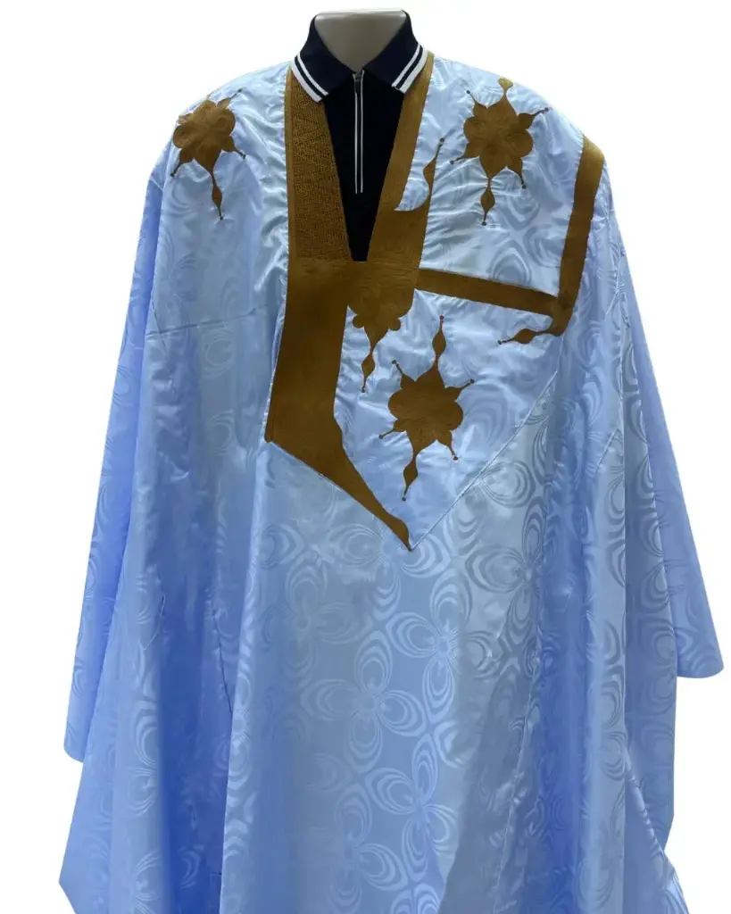 getzner bleu fonce  – boubou 10m avec pantalon 1771