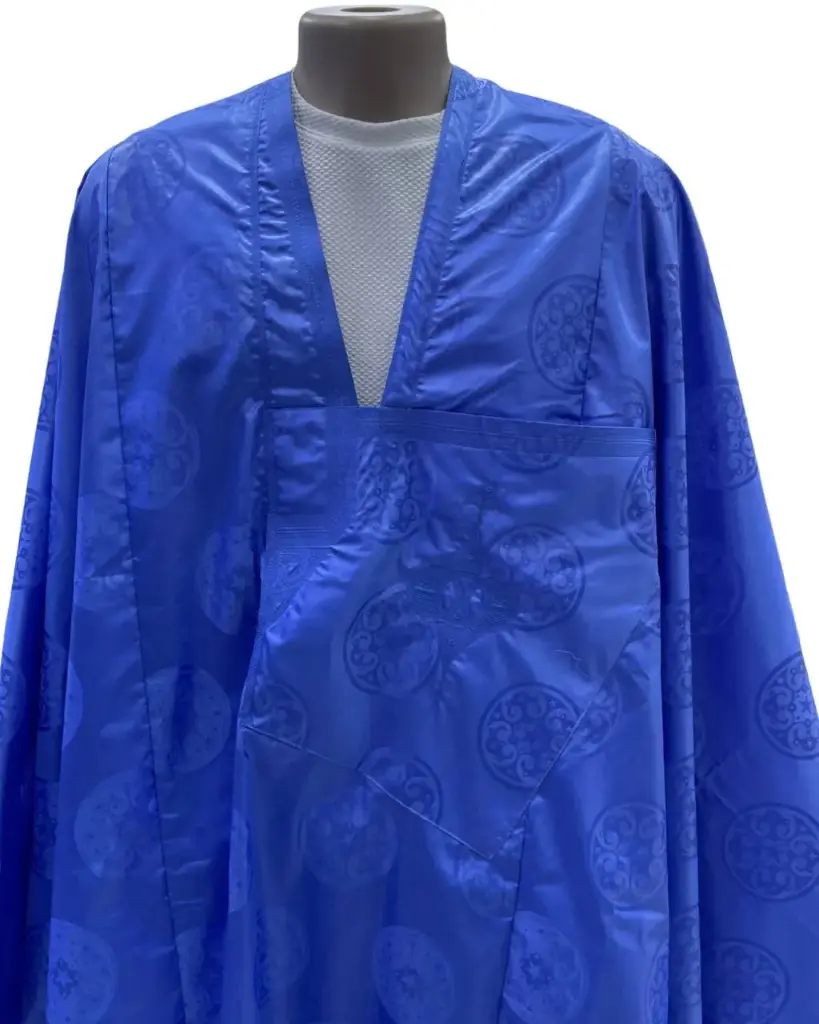 getzner bleu fonce  – boubou 8m avec pantalon simple 1737