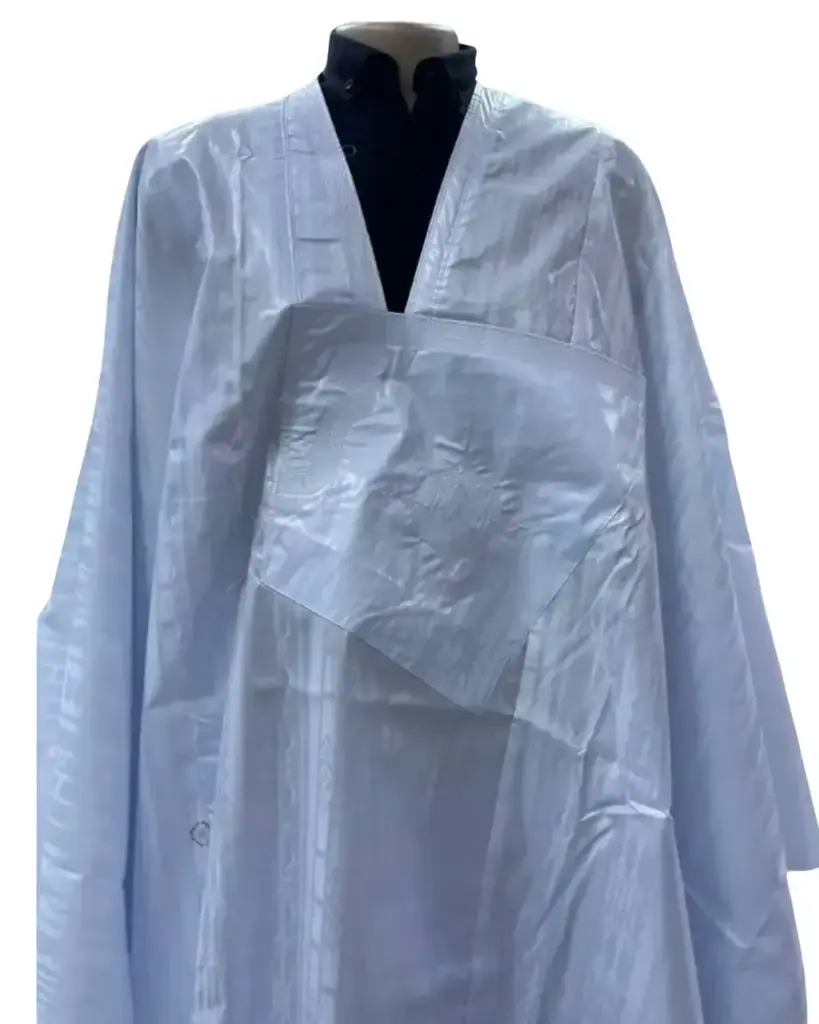 Azbi blanc – boubou 8m avec pantalon simple 1416