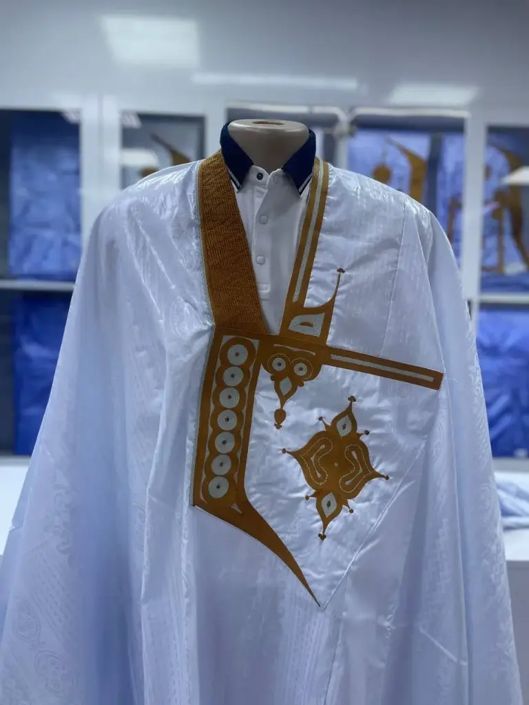 أزبي أبيض8م بانتلوه خياطة لحبيل (دبل ويت)