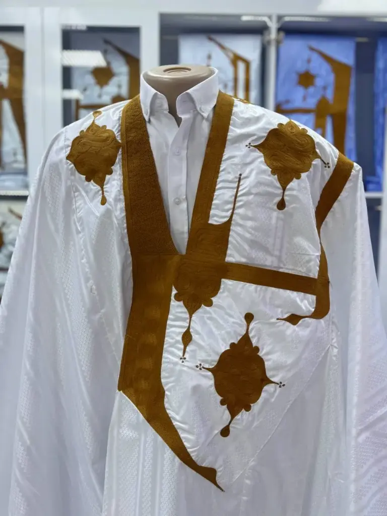 جزنير أبيض دراعة 8م تاي مخيط 1609  