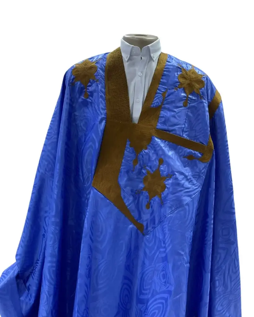 fussenegger bleu fonce – boubou 8m avec pantalon 004