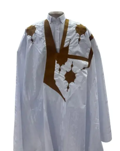 getzner blanc  – boubou 10m avec pantalon 1673