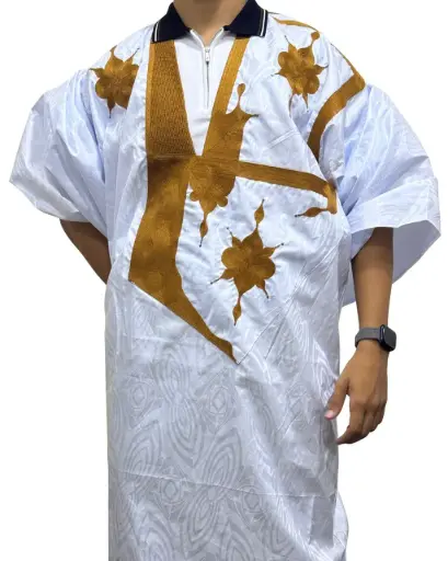 Azbi blanc – boubou 10m avec pantalon 1501