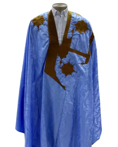 Azbi  bleu éclair  – boubou 8m avec pantalon 1209