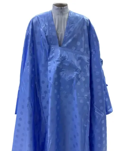  Azbi  bleu eclair  – boubou 10m avec pantalon simple ,1471