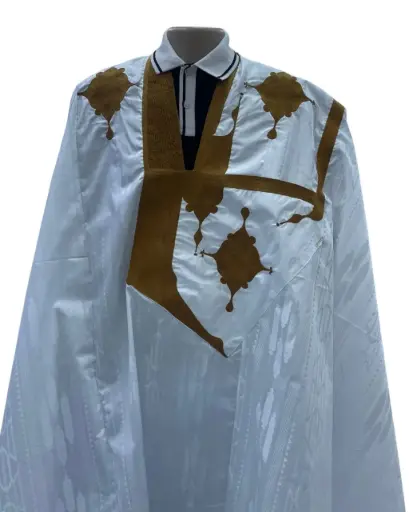 جزنير أبيض دراعة 8م بانتلوه مخيط 1604