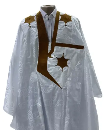 getzner blanc  – boubou 8m avec pantalon lhbayl 1652