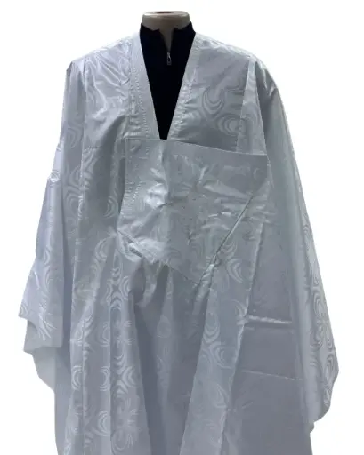  getzner blanc  – boubou 8m avec pantalon simple 1631