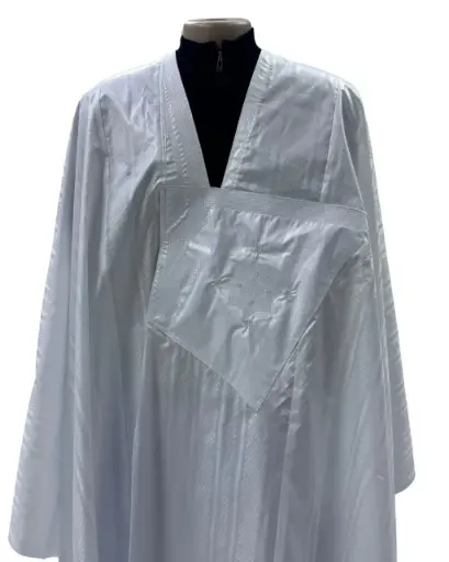 getzner blanc  – boubou 8m avec pantalon simple 1633