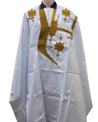 بزاه النجم أبيض دراعة 8م بانتلوه مخيط 002