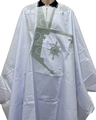 بزاه ولاته أبيض دراعة 8م بانتلوه مخيط 002 