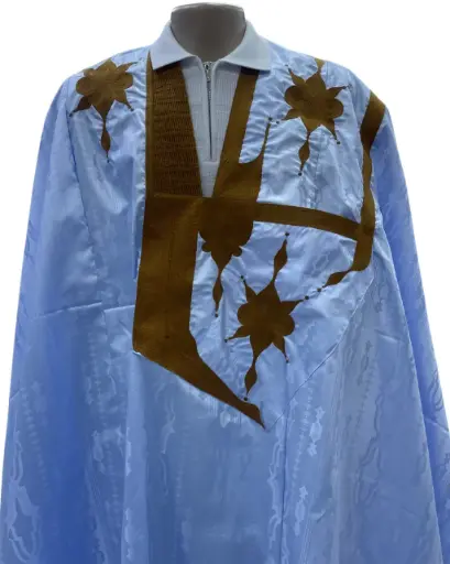 getzner bleu ciel  – boubou 8m avec pantalon 1702