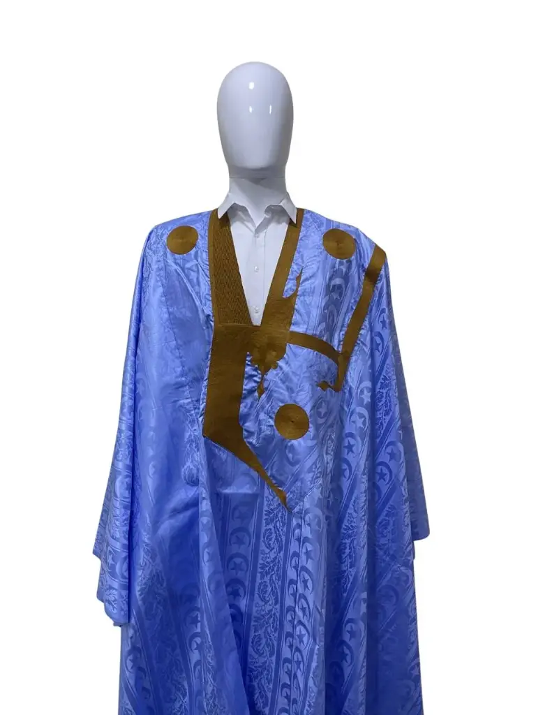 fussenegger bleu eclair – boubou 8m avec pantalon 003