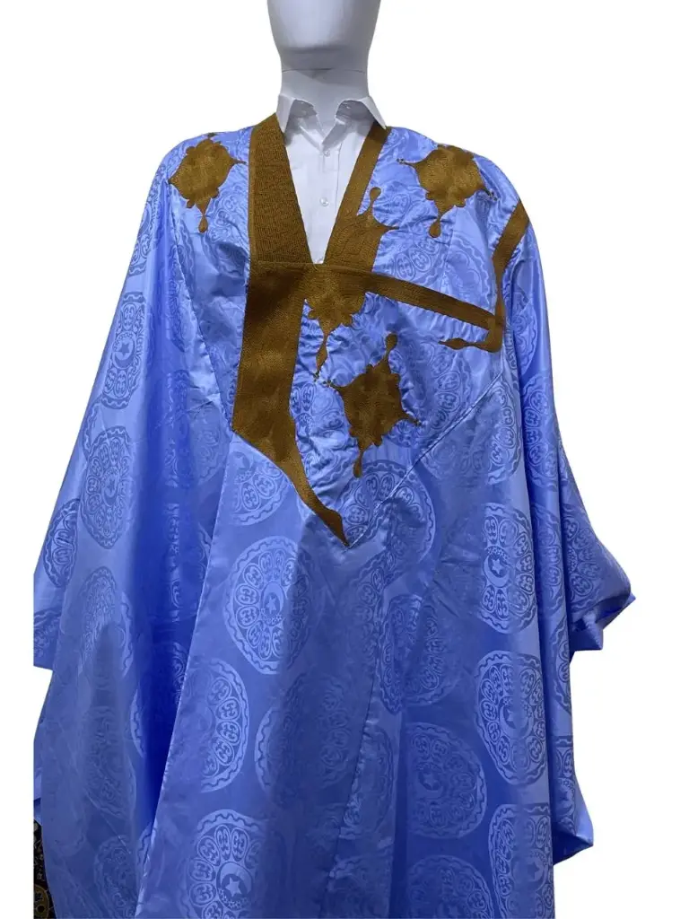 fussenegger bleu eclair – boubou 8m avec pantalon 005