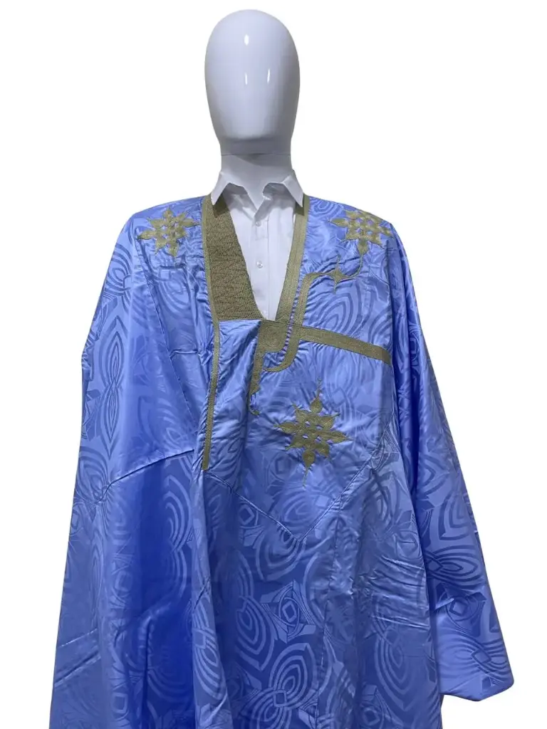 fussenegger bleu eclair – boubou 8m avec chaye 001