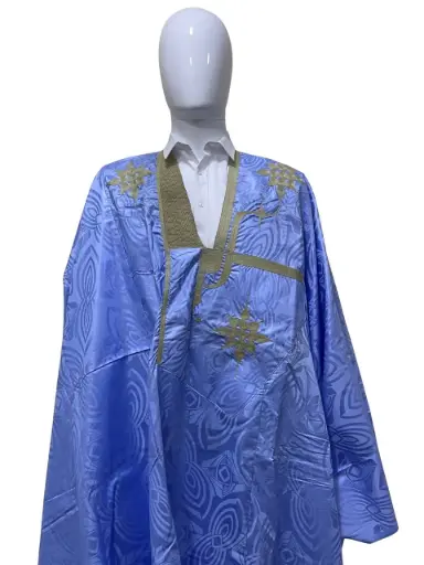 fussenegger bleu eclair – boubou 8m avec chaye 001