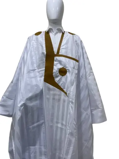 fussenegger blanc  – boubou 8m avec pantalon 002