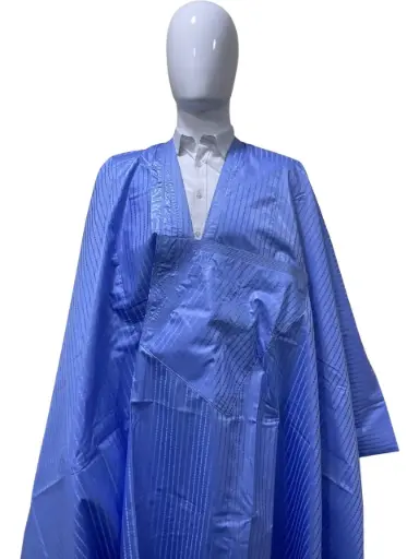 fussenegger bleu eclair – boubou 8m avec pantalon simple  003