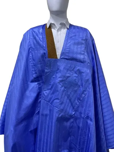 fussenegger bleu fonce – boubou 8m avec pantalon simple 001